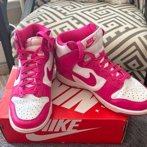 Nike Womens Dunk High Pink Prime - size 7